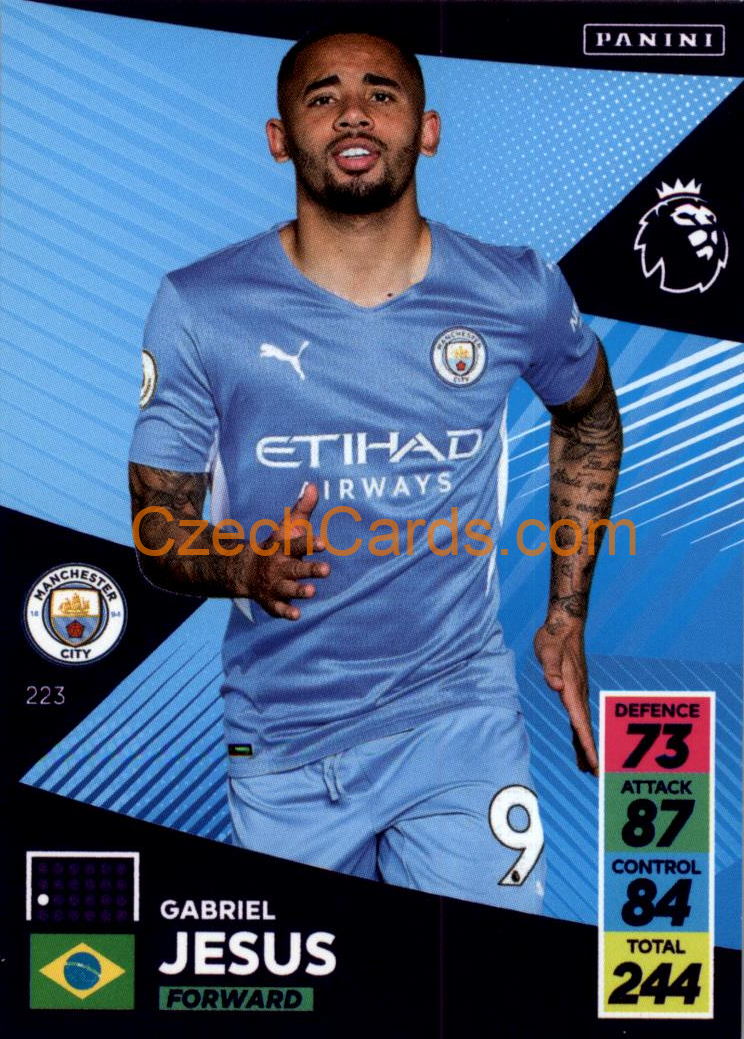 Gabriel Jesus 2021/22 Panini Adrenalyn EPL #223