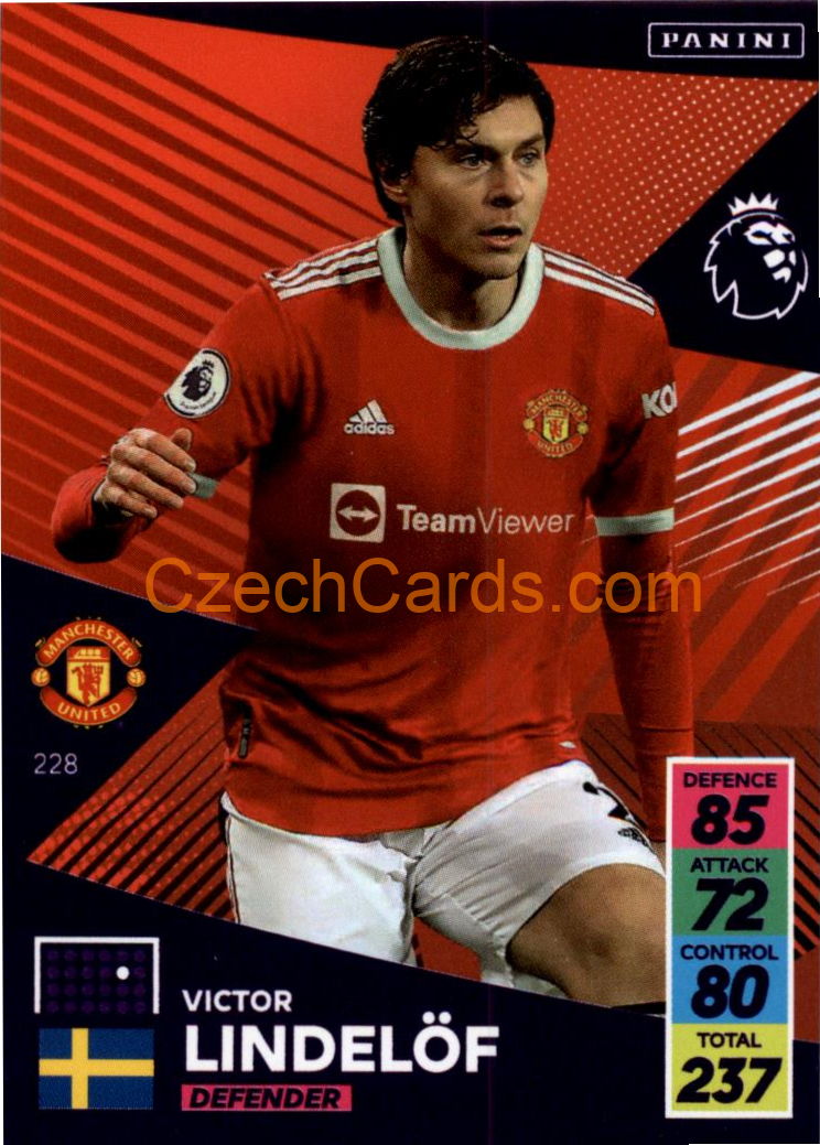 Victor Lindelöf 2021/22 Panini Adrenalyn EPL #228