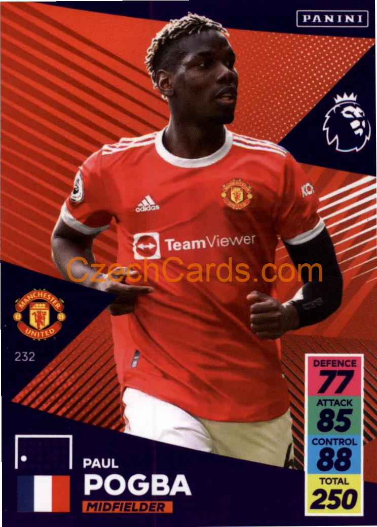 Paul Pogba 2021/22 Panini Adrenalyn EPL #232