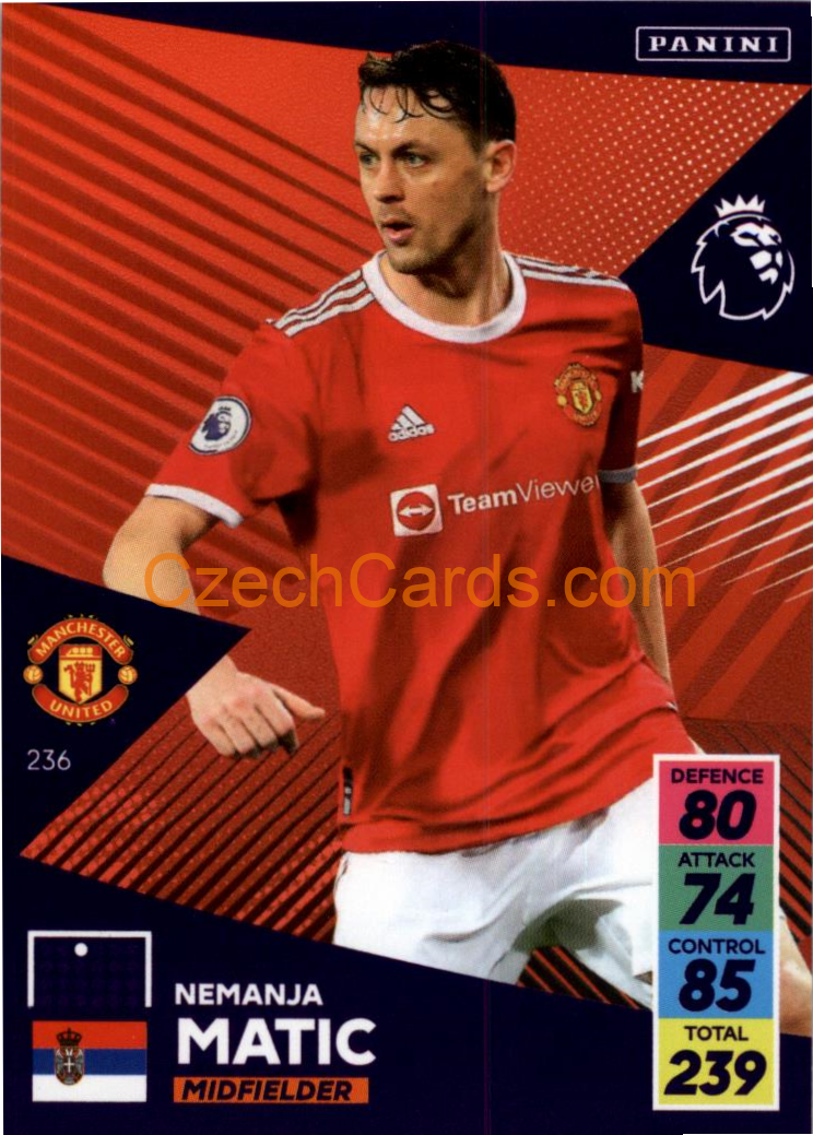 Nemanja Matic 2021/22 Panini Adrenalyn EPL #236