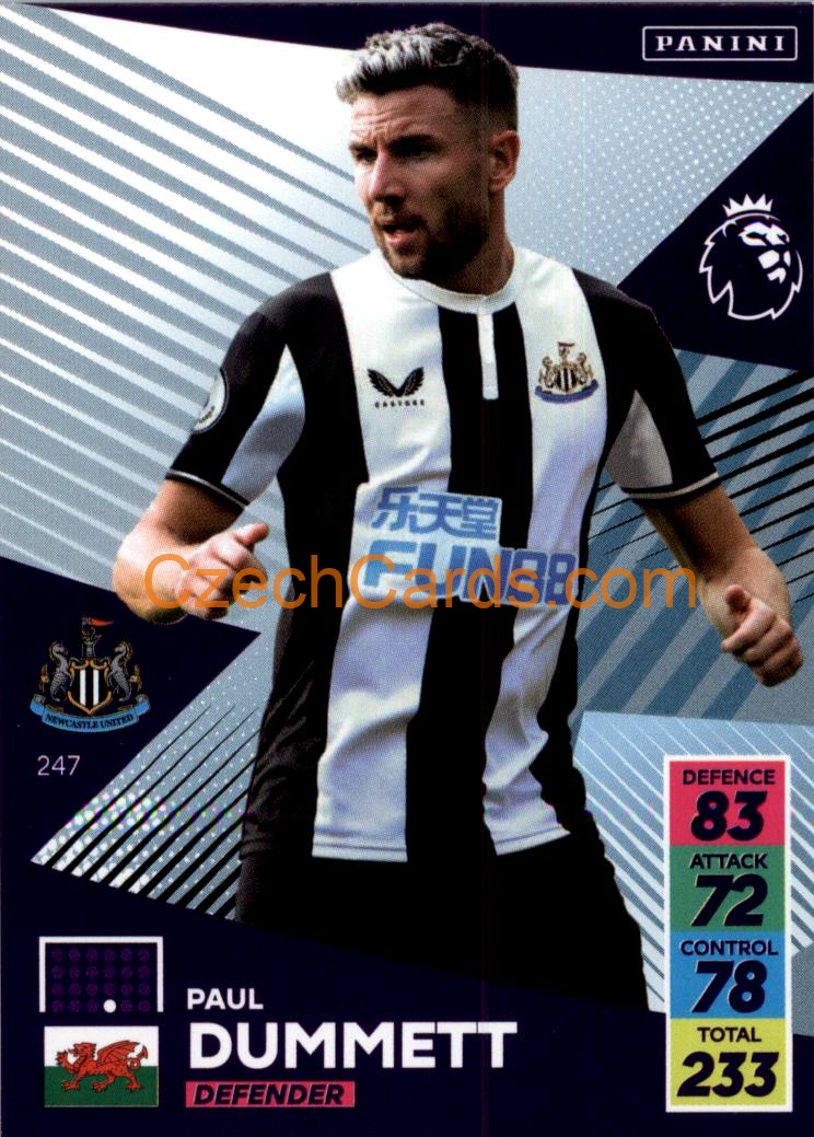 Paul Dummett 2021/22 Panini Adrenalyn EPL #247