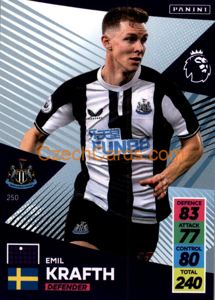 Emil Krafth 2021/22 Panini Adrenalyn EPL #250