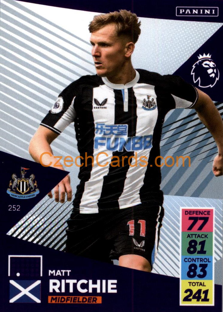 Matt Ritchie 2021/22 Panini Adrenalyn EPL #252