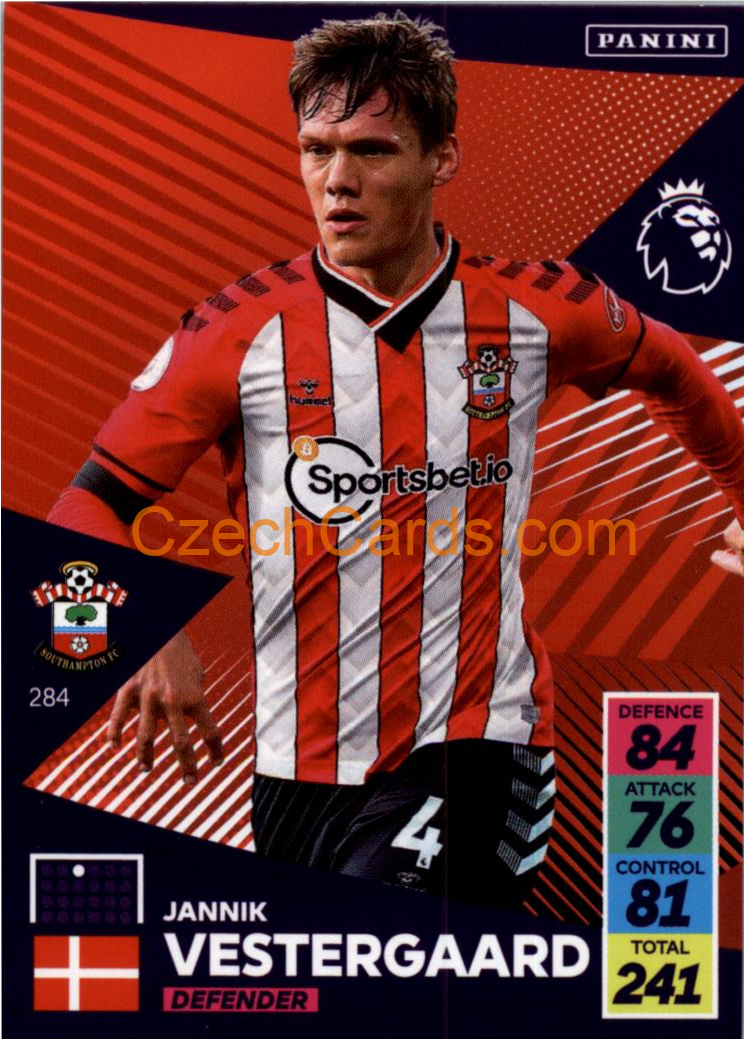 Jannik Vestergaard 2021/22 Panini Adrenalyn EPL #284
