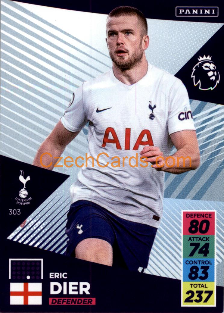 Eric Dier 2021/22 Panini Adrenalyn EPL #303
