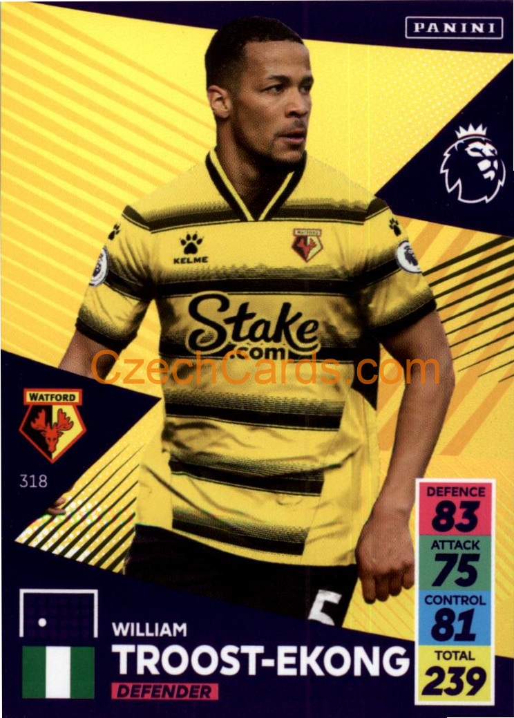 William Troost-Ekong 2021/22 Panini Adrenalyn EPL #318