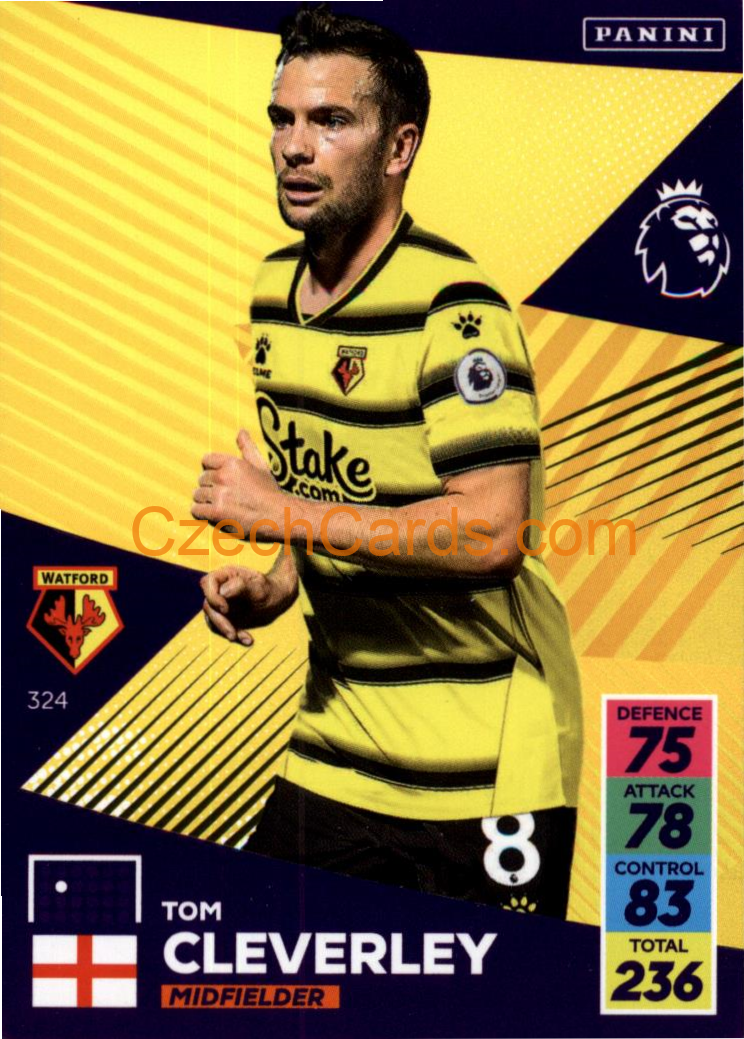 Tom Cleverley 2021/22 Panini Adrenalyn EPL #324