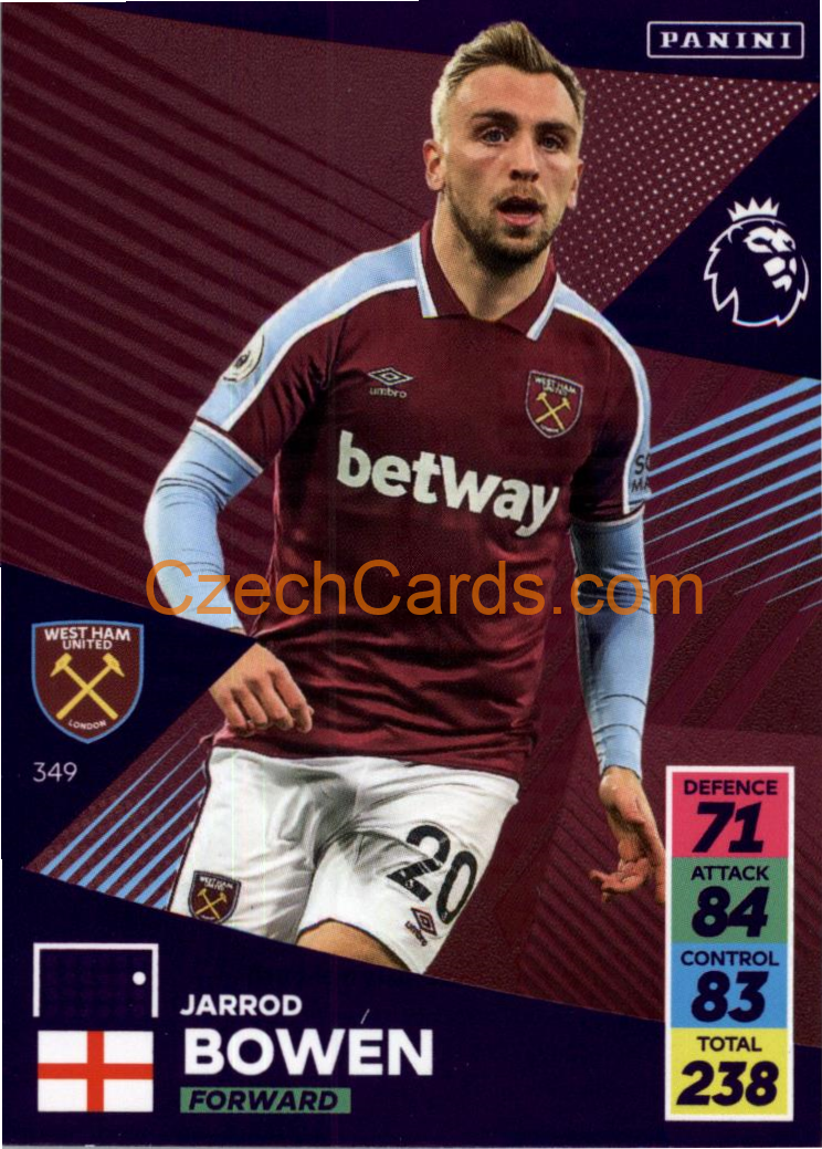 Jarrod Bowen 2021/22 Panini Adrenalyn EPL #349