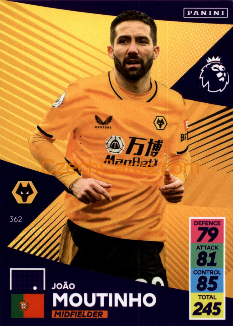 João Moutinho 2021/22 Panini Adrenalyn EPL #362