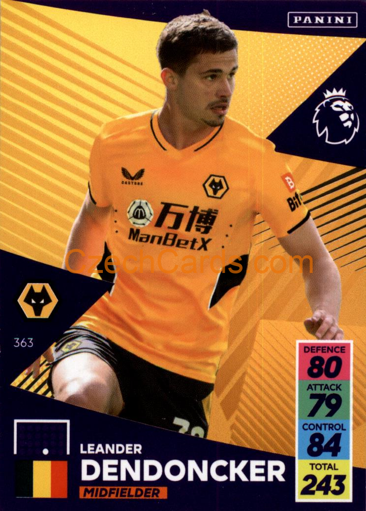 Leander Dendoncker 2021/22 Panini Adrenalyn EPL #363