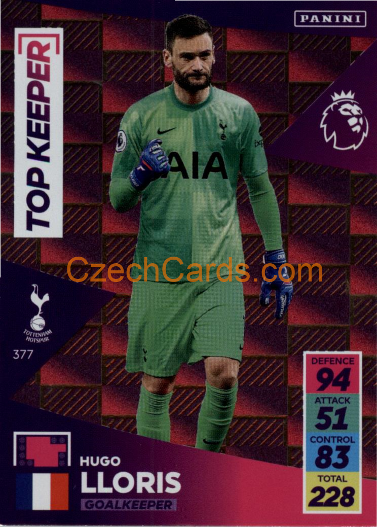 Hugo Lloris 2021/22 Panini Adrenalyn EPL Top Keeper #377