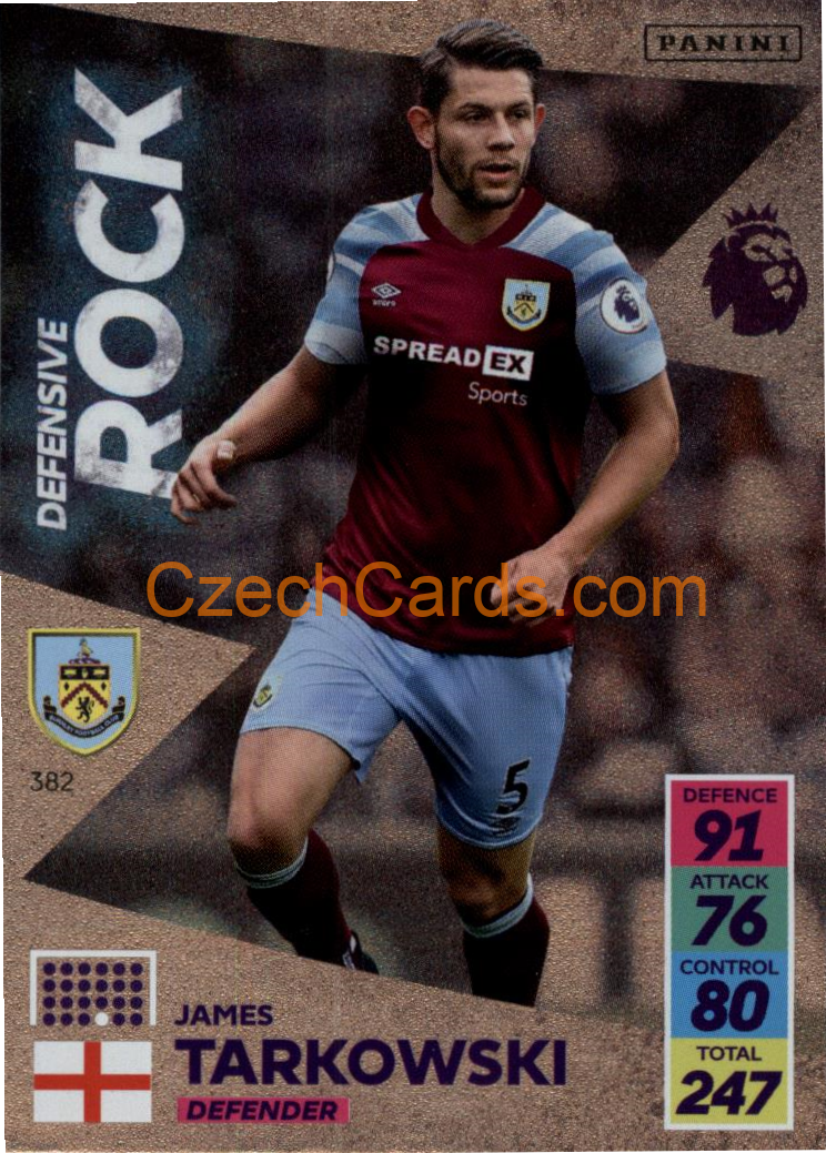 James Tarkowski 2021/22 Panini Adrenalyn EPL Defensive Rock #382