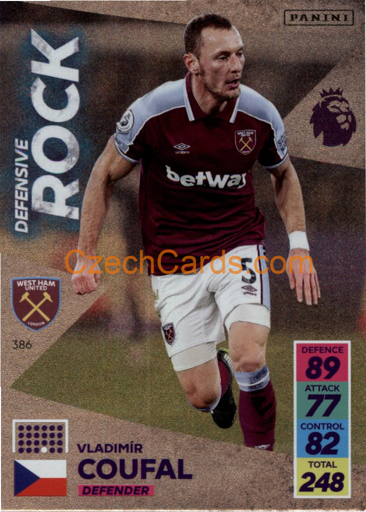Vladimir Coufal 2021/22 Panini Adrenalyn EPL Defensive Rock #386