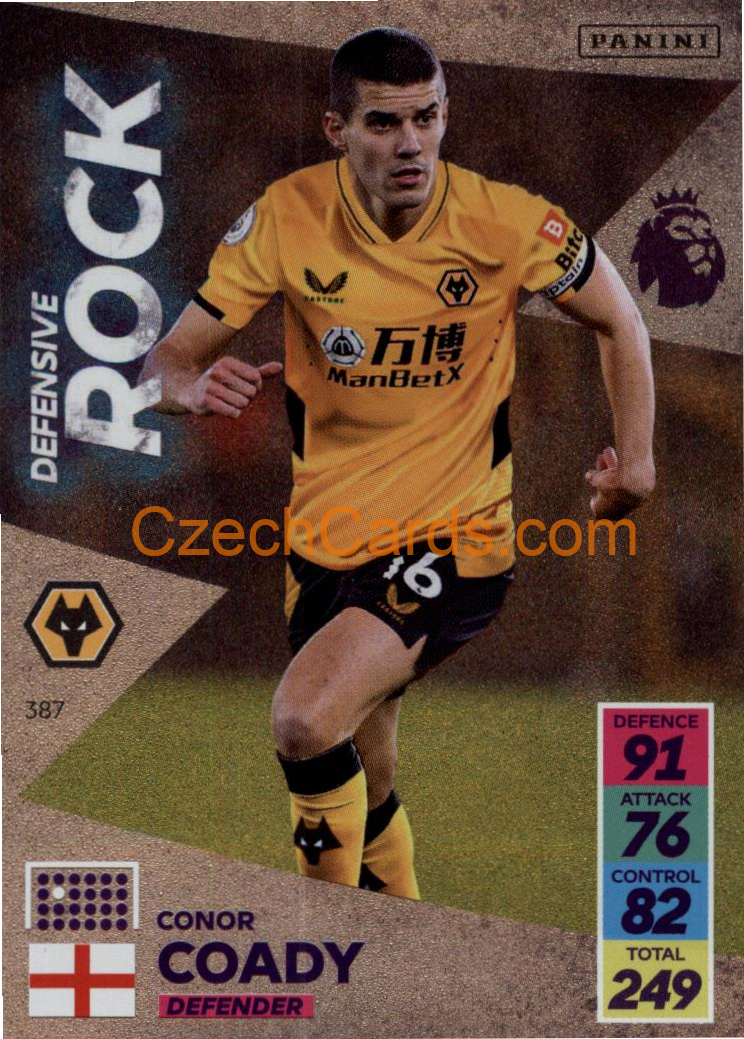 Conor Coady 2021/22 Panini Adrenalyn EPL Defensive Rock #387