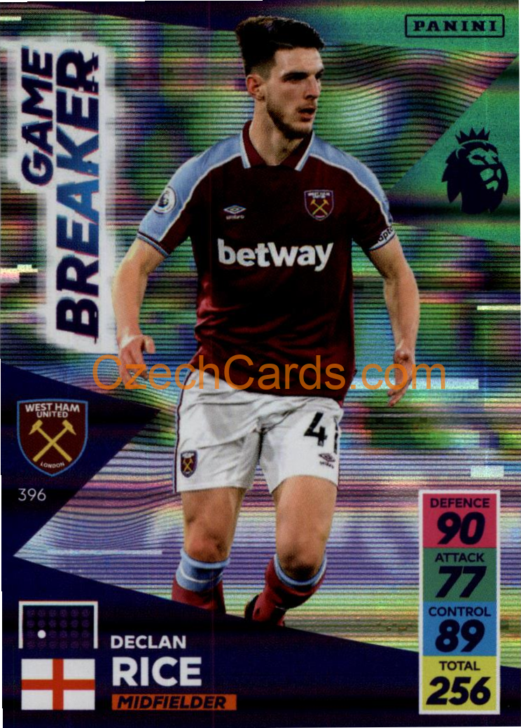Declan Rice 2021/22 Panini Adrenalyn EPL Game Breaker #396