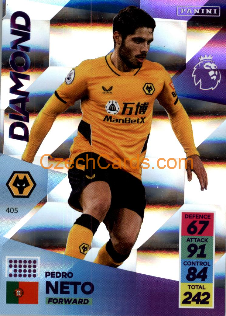 Pedro Neto 2021/22 Panini Adrenalyn EPL Diamond #405