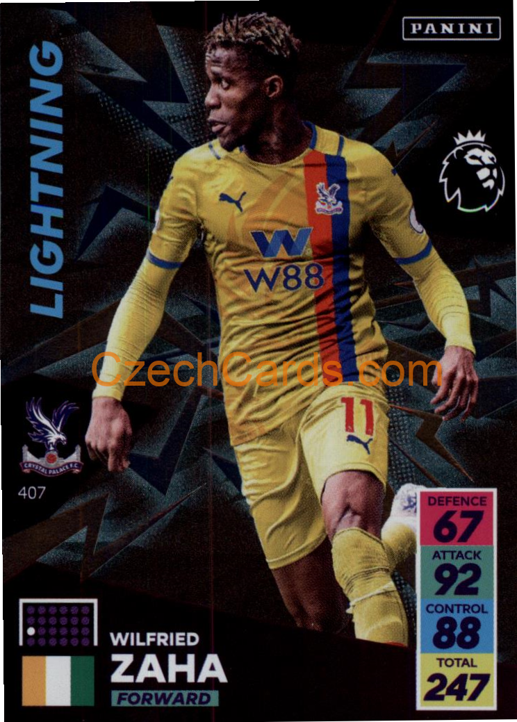 Wilfried Zaha 2021/22 Panini Adrenalyn EPL Lightning #407