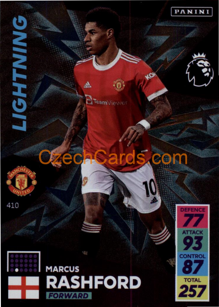 Marcus Rashford 2021/22 Panini Adrenalyn EPL Lightning #410