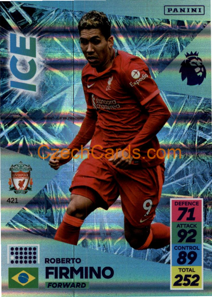 Roberto Firmino 2021/22 Panini Adrenalyn EPL Ice #421