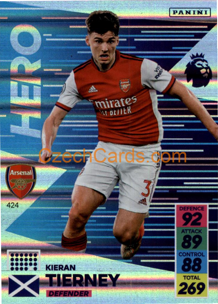 Kieran Tierney 2021/22 Panini Adrenalyn EPL Ice #424