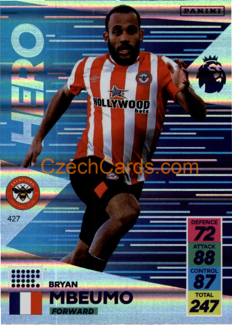 Bryan Mbeumo 2021/22 Panini Adrenalyn EPL Ice #427