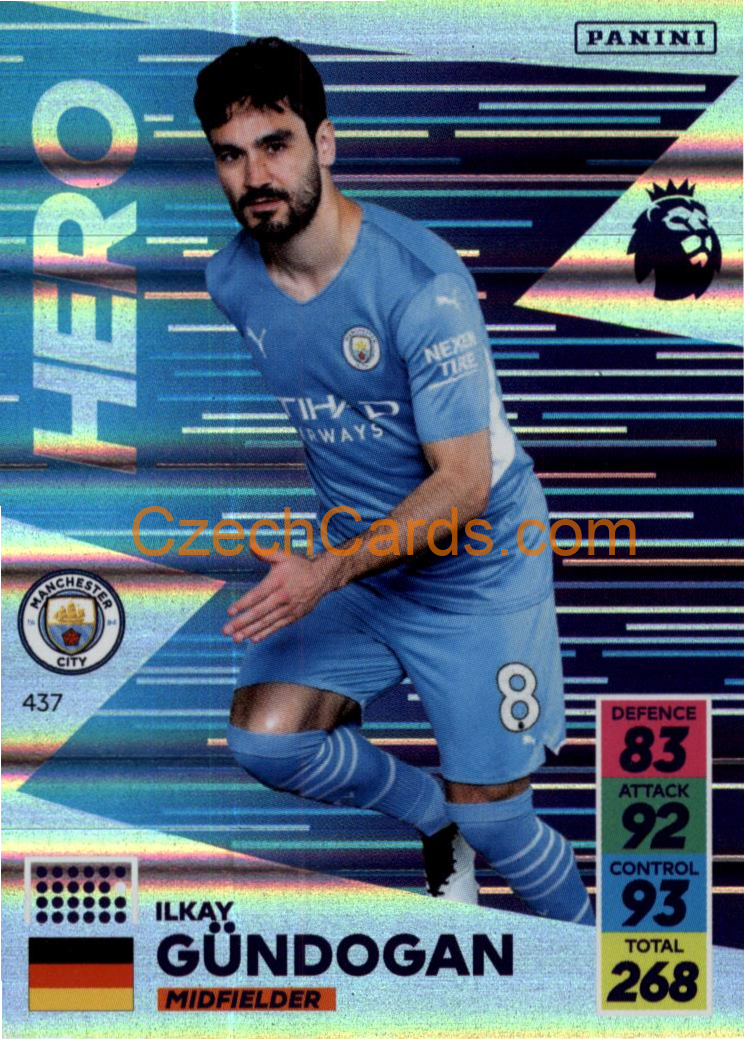 Ilkay Gündogan 2021/22 Panini Adrenalyn EPL Ice #437