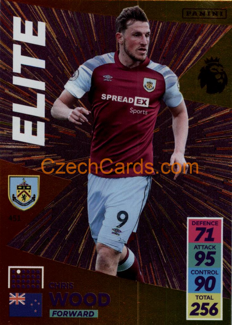 Chris Wood 2021/22 Panini Adrenalyn EPL Elite #451