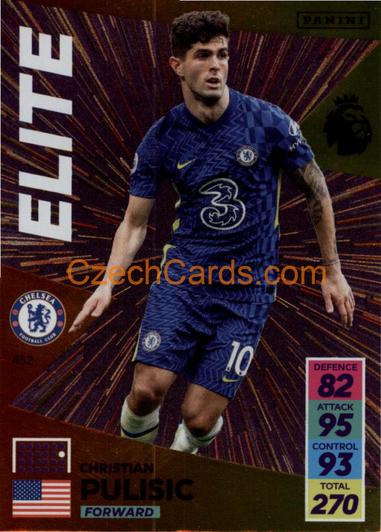 Christian Pulisic 2021/22 Panini Adrenalyn EPL Elite #452