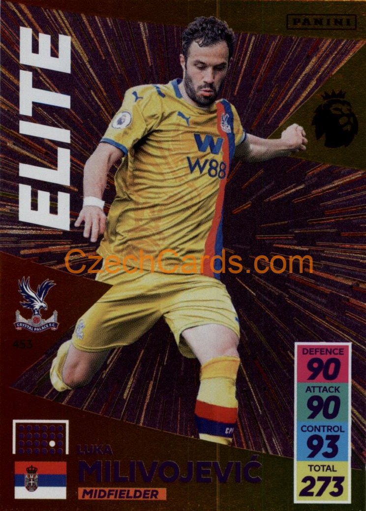 Luka Milivojević 2021/22 Panini Adrenalyn EPL Elite #453