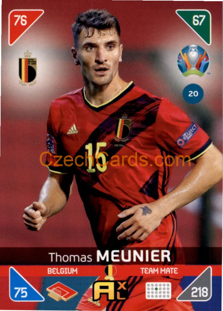 Thomas Meunier 2020 Panini EURO Adrenalyn Kick Off #20