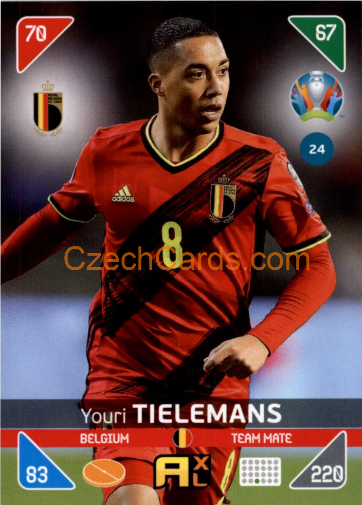 Youri Tielemans 2020 Panini EURO Adrenalyn Kick Off #24