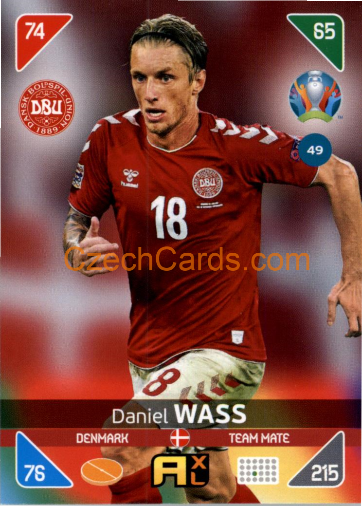 Daniel Wass 2020 Panini EURO Adrenalyn Kick Off #49