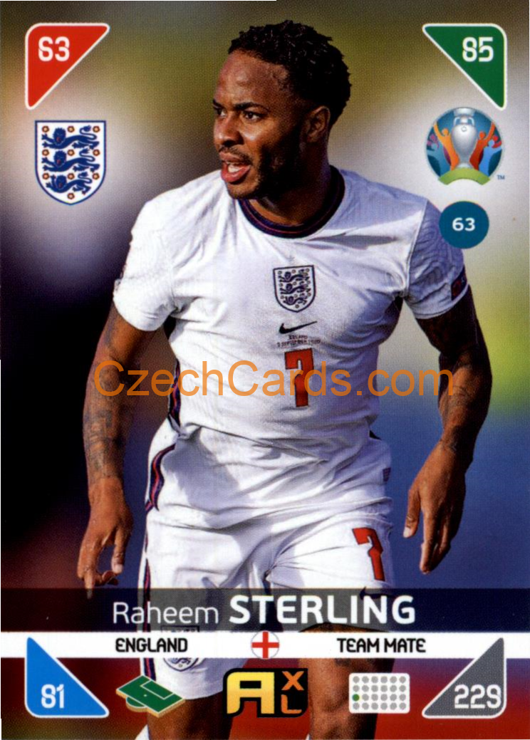 Raheem Sterling 2020 Panini EURO Adrenalyn Kick Off #63