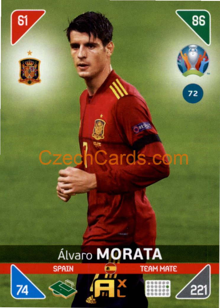 Álvaro Morata 2020 Panini EURO Adrenalyn Kick Off #72