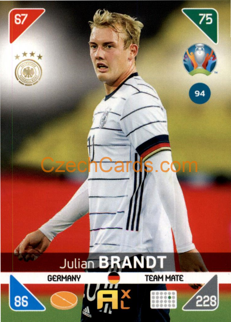 Julian Brandt 2020 Panini EURO Adrenalyn Kick Off #94
