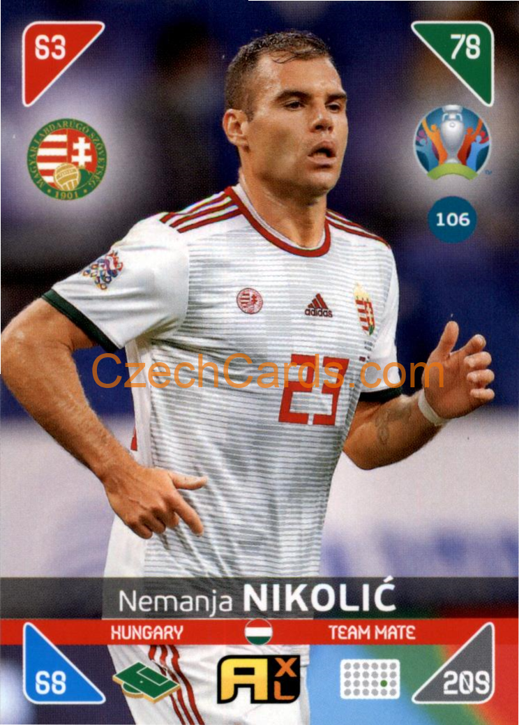 Nemanja Nikolić 2020 Panini EURO Adrenalyn Kick Off #106