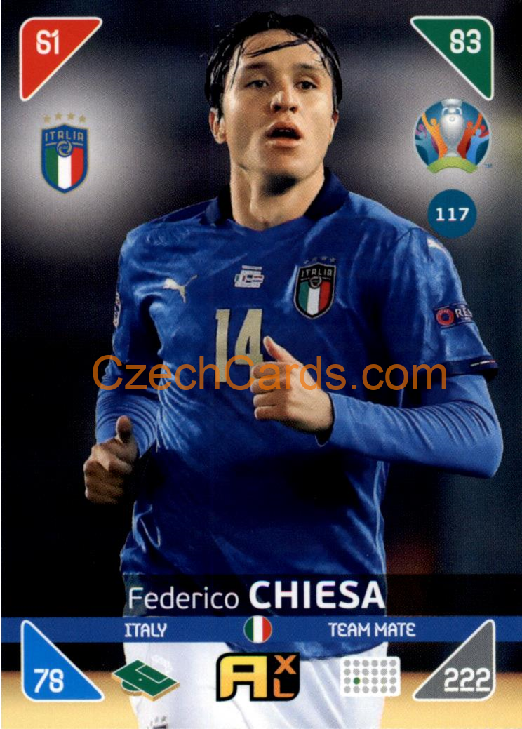 Federico Chiesa 2020 Panini EURO Adrenalyn Kick Off #117