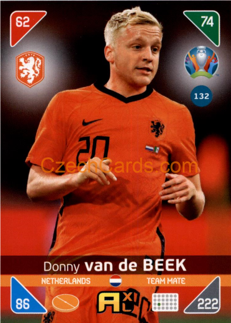 Donny van de Beek 2020 Panini EURO Adrenalyn Kick Off #132
