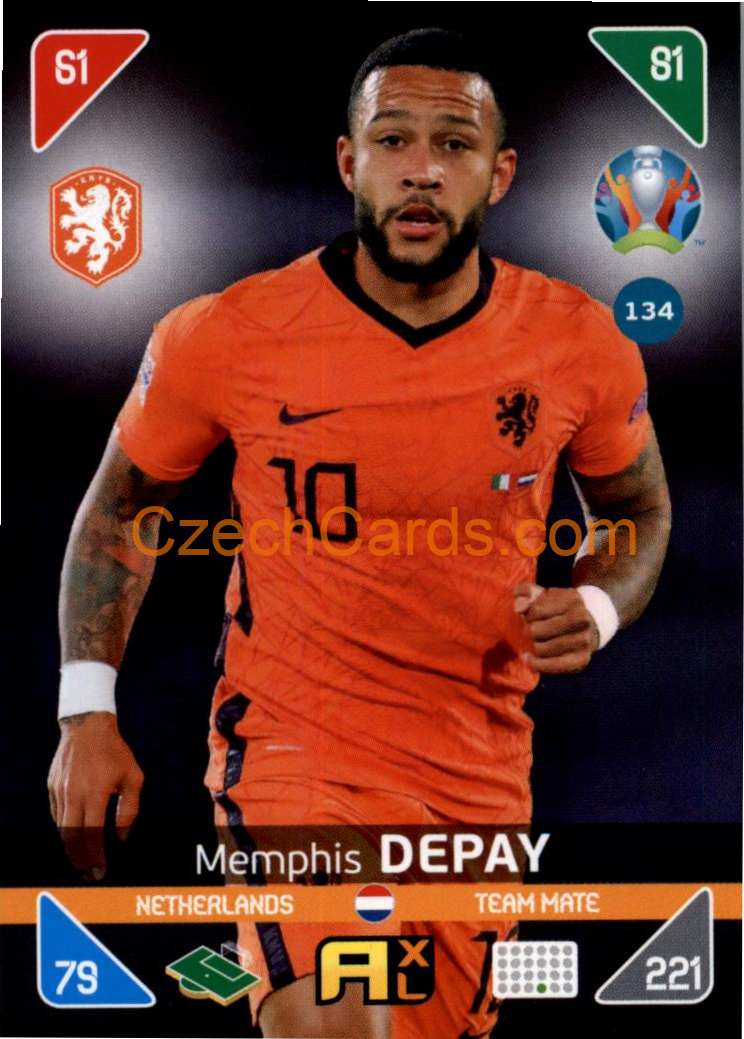 Memphis Depay 2020 Panini EURO Adrenalyn Kick Off #134
