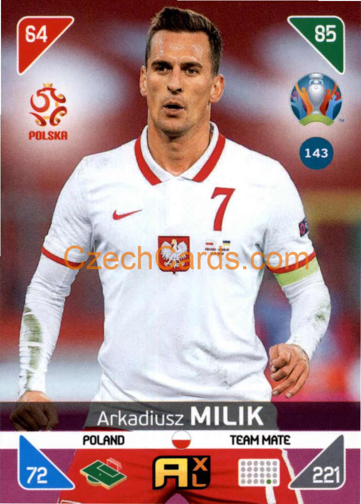 Arkadiusz Milik 2020 Panini EURO Adrenalyn Kick Off #143
