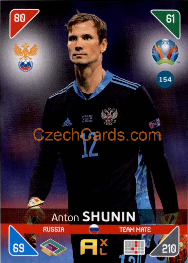 Anton Shunin 2020 Panini EURO Adrenalyn Kick Off #154