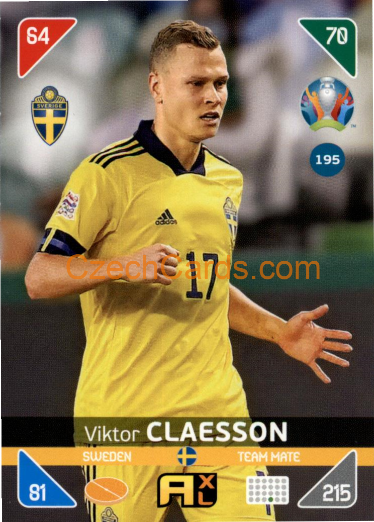 Viktor Claesson 2020 Panini EURO Adrenalyn Kick Off #195