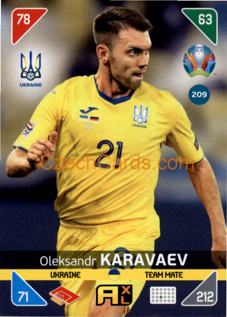 Oleksandr Karavaev 2020 Panini EURO Adrenalyn Kick Off #209