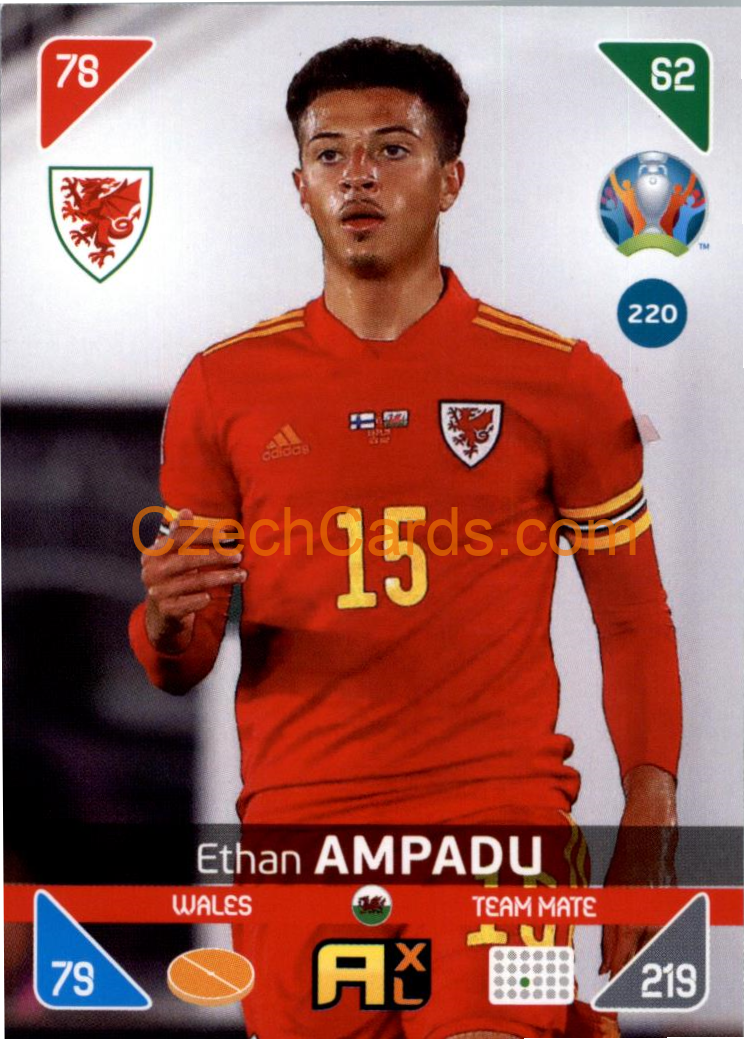 Ethan Ampadu 2020 Panini EURO Adrenalyn Kick Off #220
