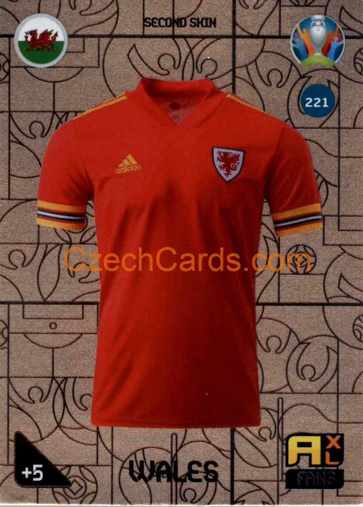 Second Skin (Wales) 2020 Panini EURO Adrenalyn Kick Off #221