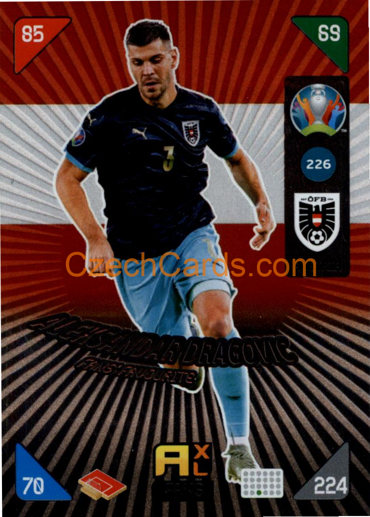 Aleksandar Dragović 2020 Panini EURO Adrenalyn Kick Off FANS #226