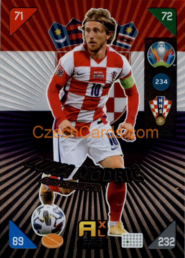 Luka Modrić 2020 Panini EURO Adrenalyn Kick Off FANS #234
