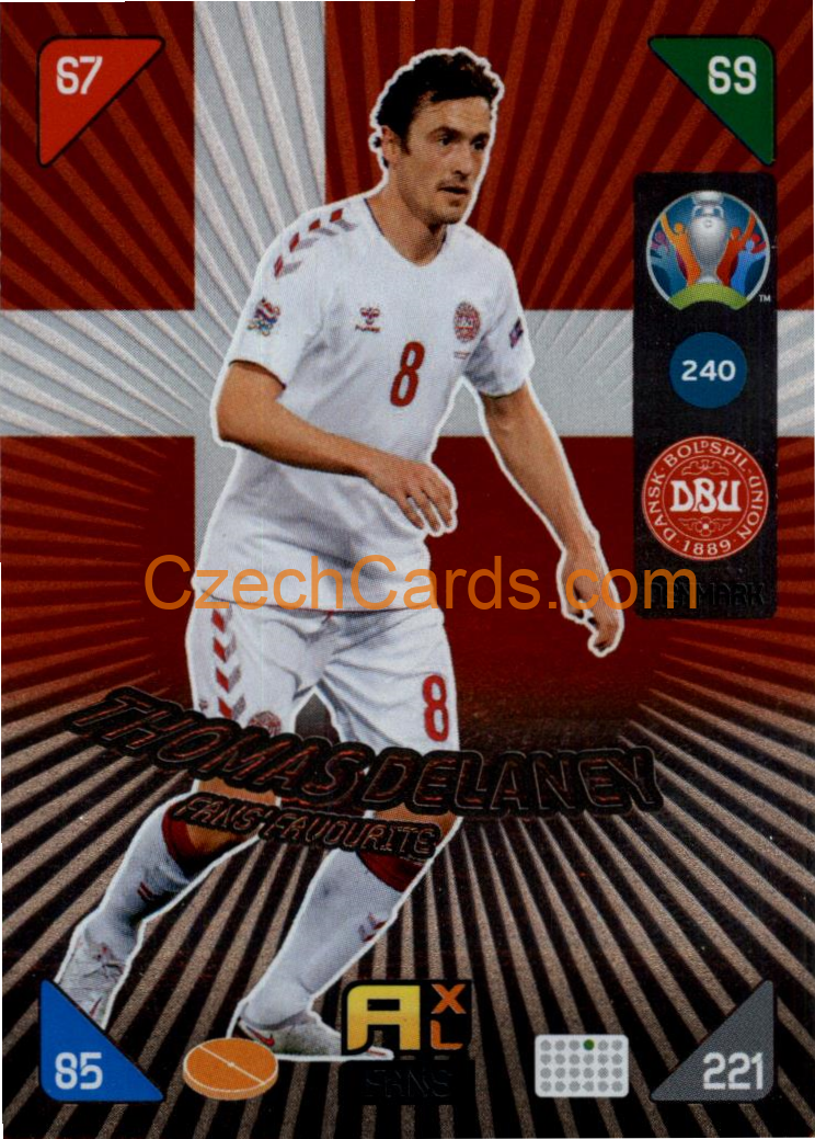 Thomas Delaney 2020 Panini EURO Adrenalyn Kick Off FANS #240