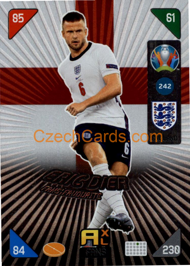 Eric Dier 2020 Panini EURO Adrenalyn Kick Off FANS #242