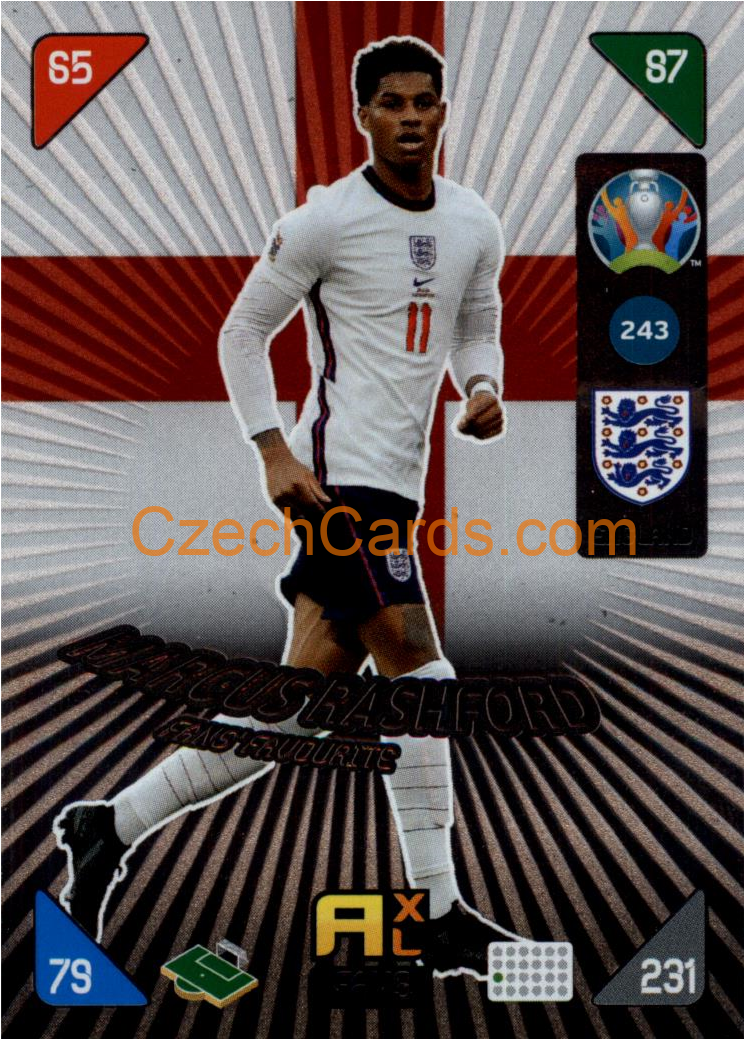 Marcus Rashford 2020 Panini EURO Adrenalyn Kick Off FANS #243